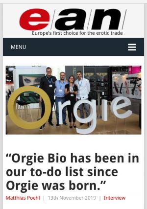 Orgie BIO в EAN Magazine - основном европейском B2B журнале индустрии 18+!