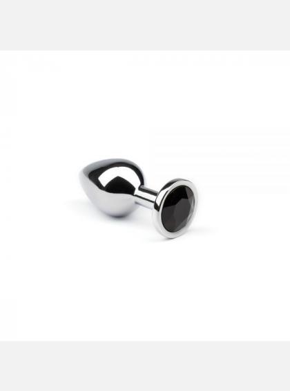 Анальная пробка, Silver Black Diamond, S Анальная пробка, Silver Black Diamond, S